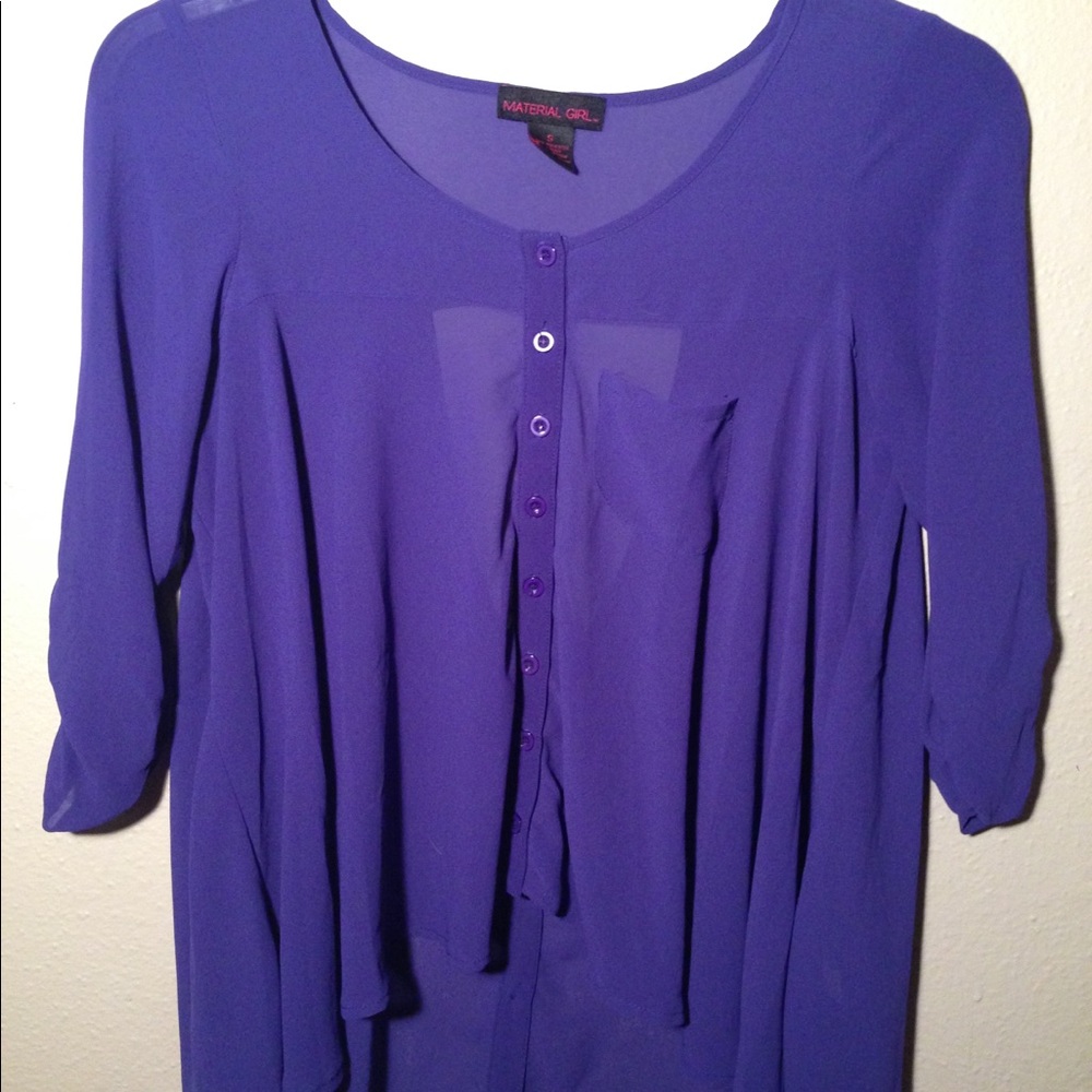 Small material girl top with cut out back